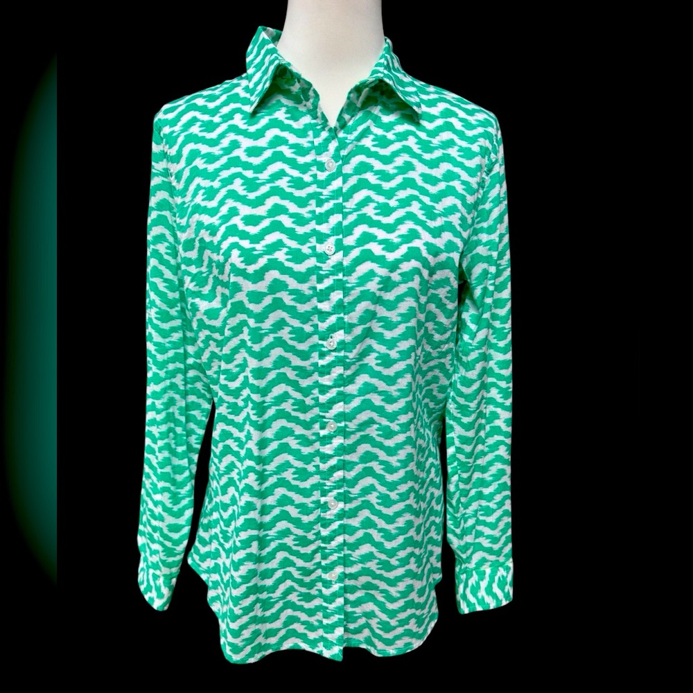 C Wonder button down blouse 100% cotton size L
